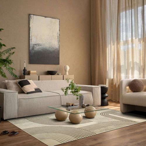 Tapis Salon Moderne Scandinave Écru 160x230