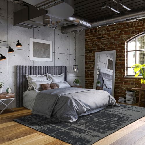 Tapis Salon Moderne Motif Abstrait Marron 160x230