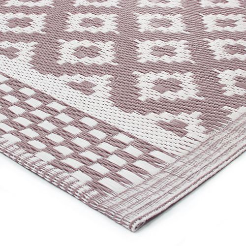 Tapis D'extérieur Motifs Géométriques Moka Rosé 180x240 - Natou