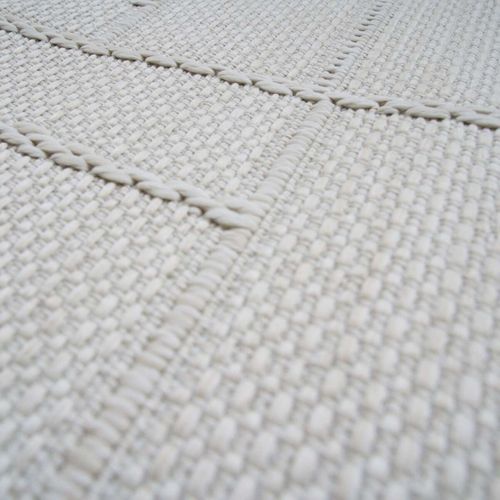 Tapis Salon Aspect Jute Blanc Ivoire 190x290