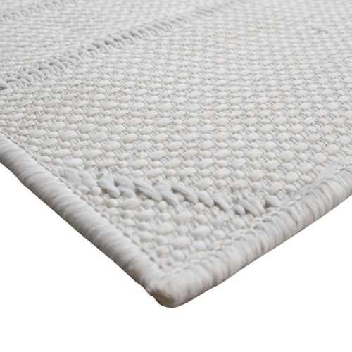 Tapis Salon Aspect Jute Blanc Ivoire 190x290