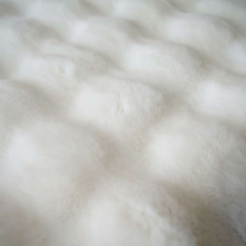 Tapis Salon Doux à Relief Bulles Blanc 190x290