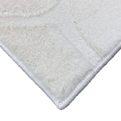 Tapis Salon à Relief Blanc Extra-doux 190x290