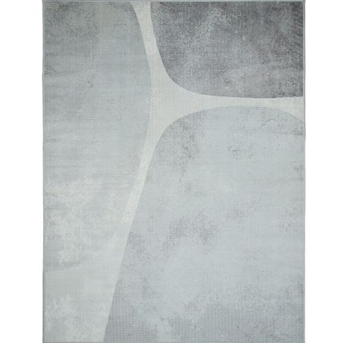 Tapis Salon Doux Moderne Motifs Géométriques Gris 190x240