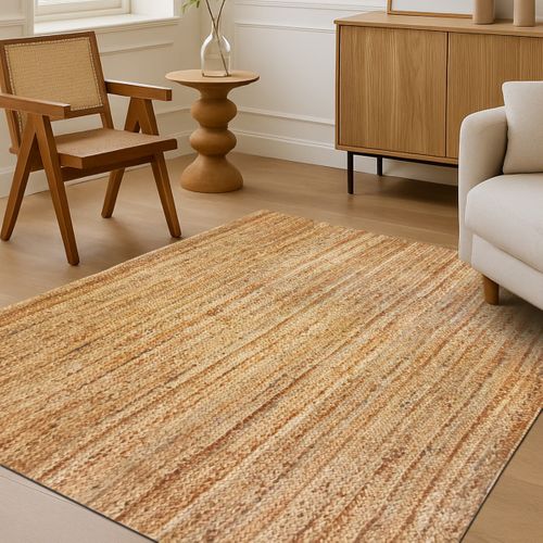 Tapis Artisanal Rectangulaire En Jute Tressé 200x290 - Gardon