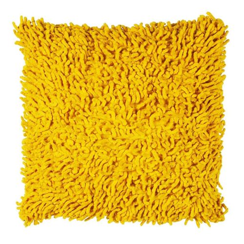 Coussin En Coton Seventies Jaune 40x40 - Shaggy Disco