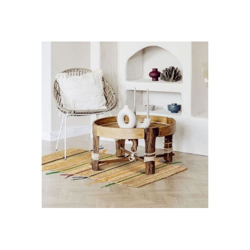 Tapis Rectangulaire En Jute Et Tresses En Laine 50x150 - Montamer