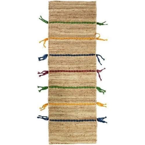 Tapis Rectangulaire En Jute Et Tresses En Laine 50x150 - Montamer