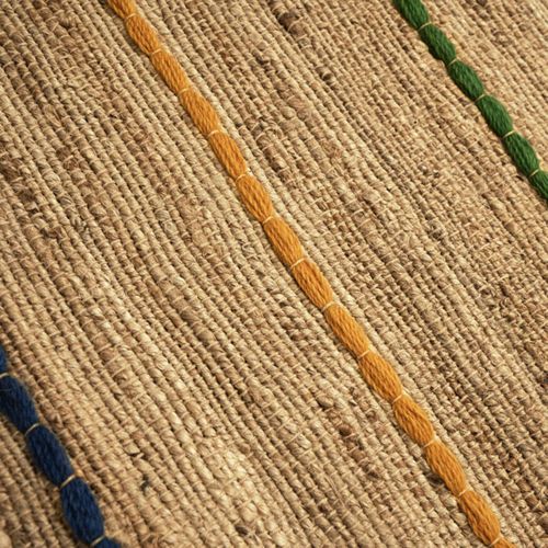 Tapis Rectangulaire En Jute Et Tresses En Laine 50x150 - Montamer