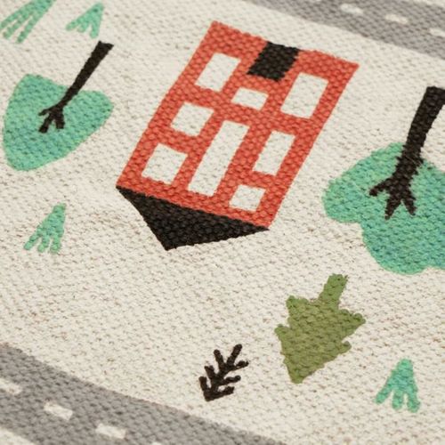 Tapis Enfant Circuit - 60 X 120 Cm - Coton Imprimé