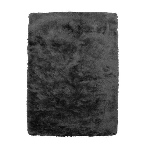 Tapis De Salon à Poils Longs Extra-doux Noir 60x90