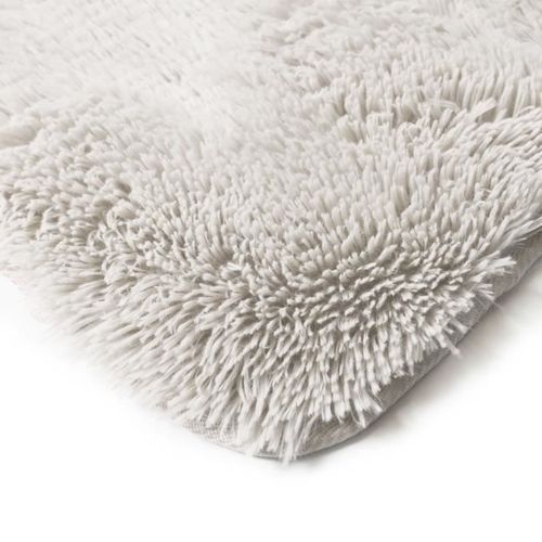 Tapis De Salon Ou Chambre - Microfibre Extra Doux - 80 X 180 Cm - Blanc