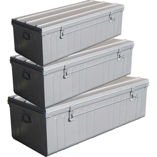 Cantine De Rangement Premium En Acier Lot De 3 : 130, 175 Et 225 Litres