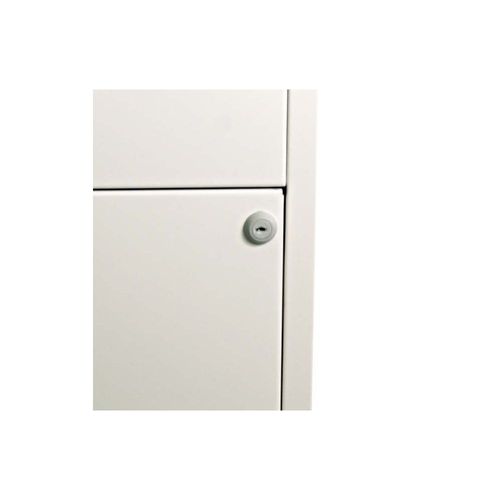 Colonne De Rangement Basse En Acier 3 Tiroirs Blanc Mat