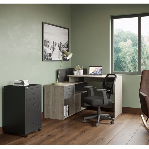 Caisson 3 tiroirs RETRO 4 Noir