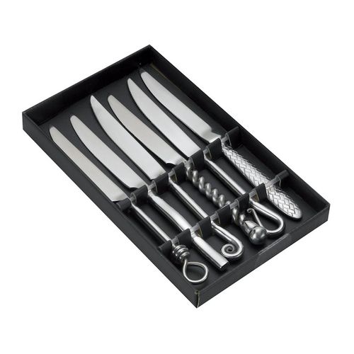 Coffret De 6 Couteaux De Table Forgés En Inox