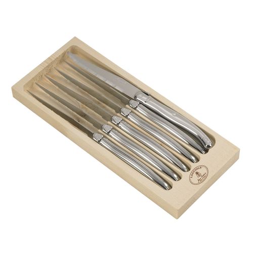 Coffret 6 Couteaux Steak Inox Laguiole En Inox