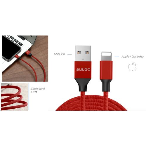 Câble - Auto T - 540346 - USB 2.0 - Lightning