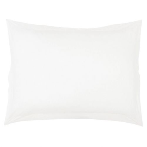 Taie D'oreiller Unie En 100 % Coton - 50x70 Cm - Blanc