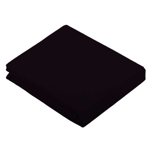 Drap Plat Uni En 100 % Coton - 240x310 Cm - Noir