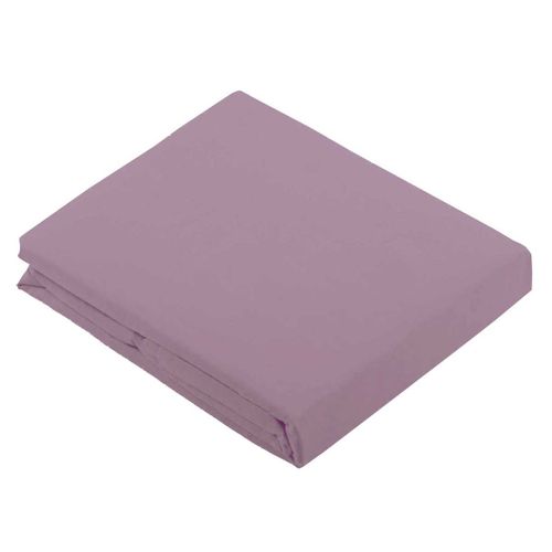 Drap Plat Uni En 100 % Coton - 240x310 Cm - Vieux Rose