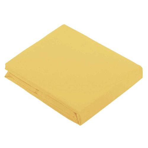 Drap Plat Uni En 100 % Coton - 240x310 Cm - Jaune
