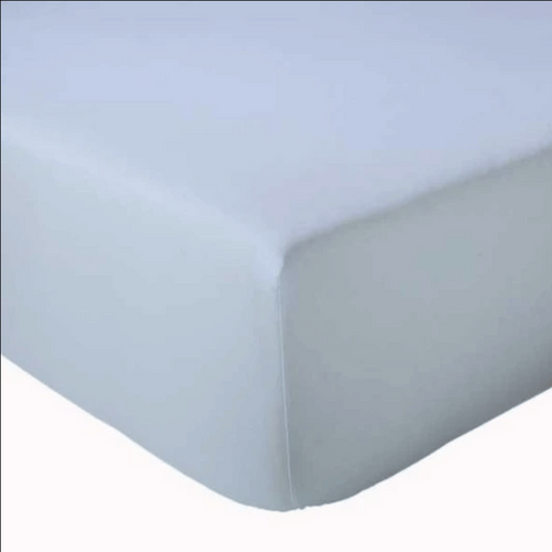 Drap Housse Uni Bonnet 30 Cm 100% Coton - 90x190 Cm - Bleu