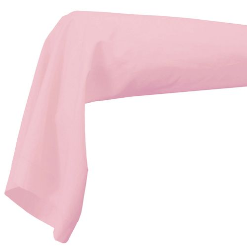 Taie De Traversin Unie En 100% Coton - 86x140 Cm - Rose