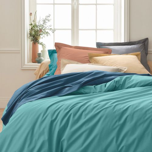 Drap Housse 100% Percale Moka 90x190 Cm