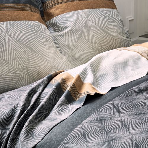 Drap Plat Au Style Graphique Et Masculin - 180x290 Cm - Noir