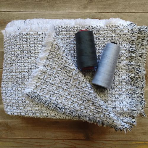 Plaid - - Effet Tweed - 130x170 Cm - Gris Clair