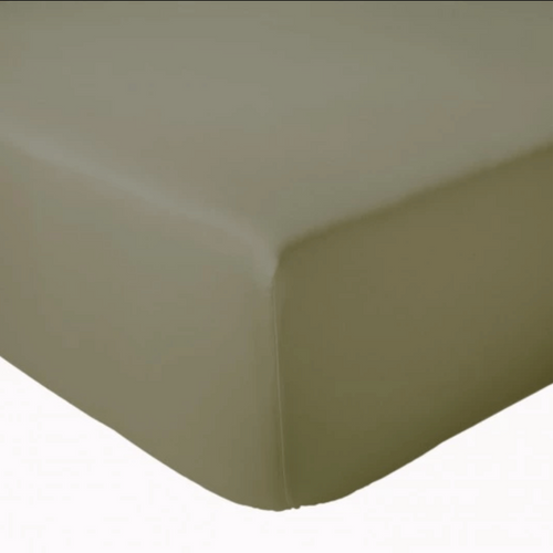 Drap Housse Coton Bonnet 23 Cm Fabriqué En France - 90x190 Cm - Taupe