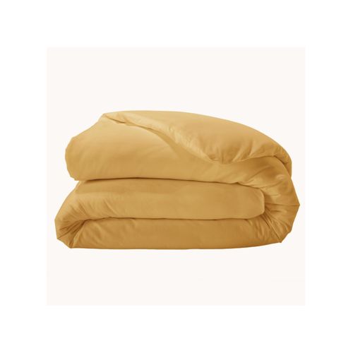 Housse De Couette Unie En Percale De Coton - 200x200 Cm - Ambre