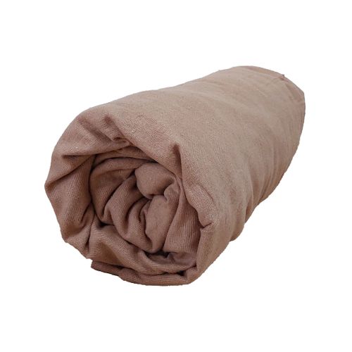 Drap Housse Flanelle Noisette 90x200 Cm
