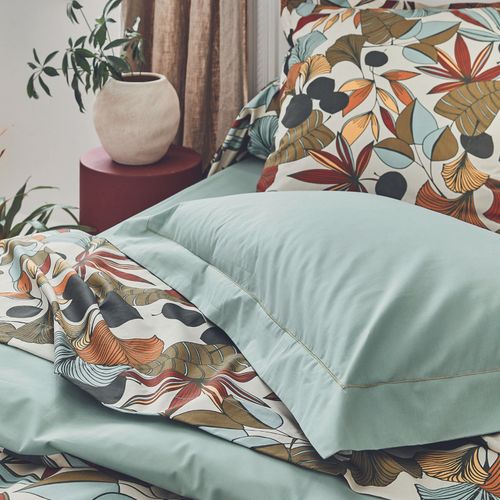 Parure De Couette En Percale De Coton Esprit Nature - 200x200 Cm - Vert
