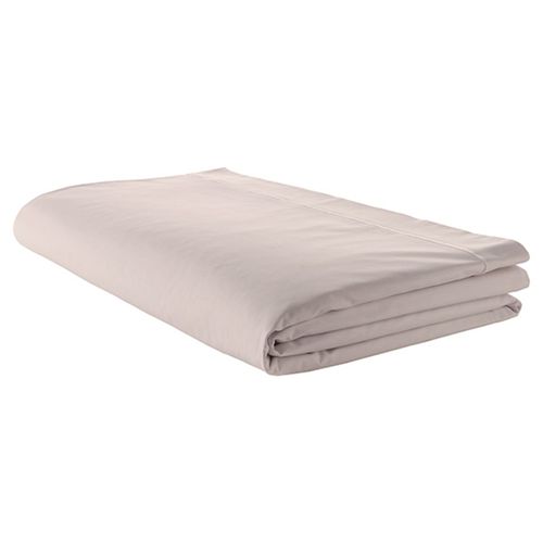 Drap Plat Piqué Uni En Percale De Coton - 280x325 Cm - Beige