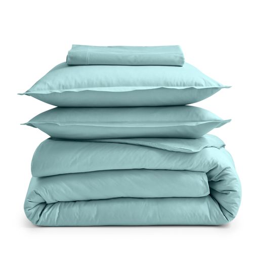 Drap-housse Pour Lit Relevable Percale De Coton Uni Bonnet 30 Cm - 180x200 Cm - Turquoise