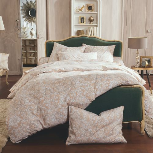 Parure De Lit Percale Palazzo Beige 260x240 Cm