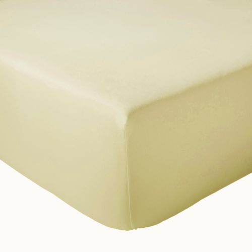 Drap-housse Uni En Satin De Coton - 140x190 Cm - Vert Tilleul