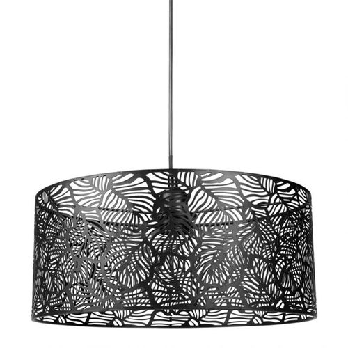 Suspension Métal Ajouré Calathéa Noire - Noir