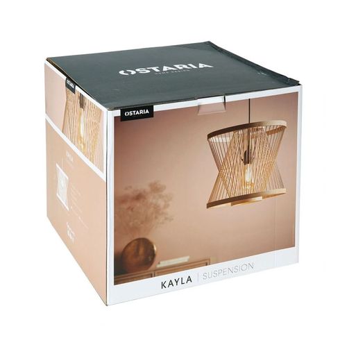 Suspension En Bambou Kayla Sablier - Naturel Clair