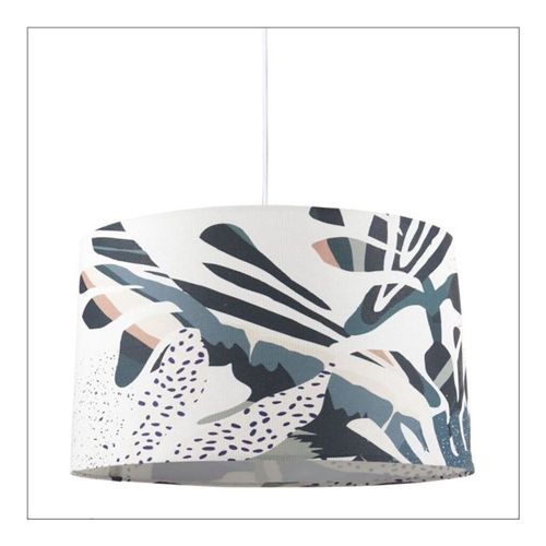 Suspension Cylindrique Tissu Monstera D40