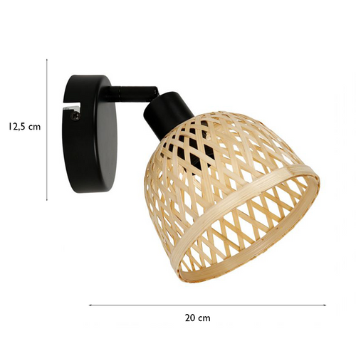 Spot Hanoi En Métal Et Bambou - Naturel Clair