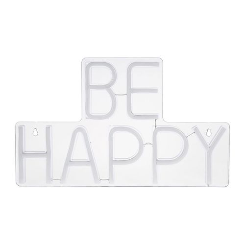 Néon Mural USB Be Happy Rose Ostaria