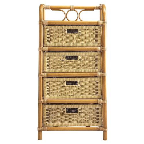 Commode En Rotin Avec Tiroirs Tegal 4 Tiroirs