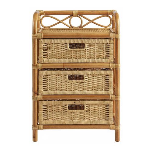 Commode En Rotin Avec Tiroirs Tegal 3 Tiroirs