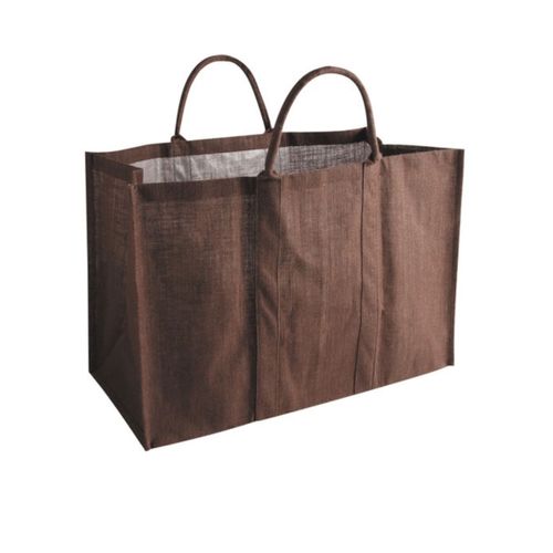 Panier à Bûches Jute Plastifiée Marron - Sbu1070