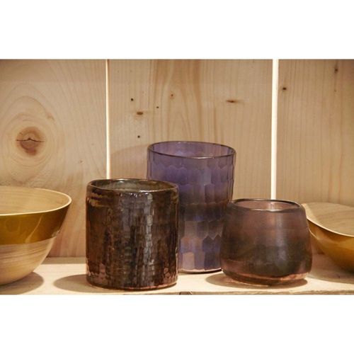 Photophore en verre mosaique