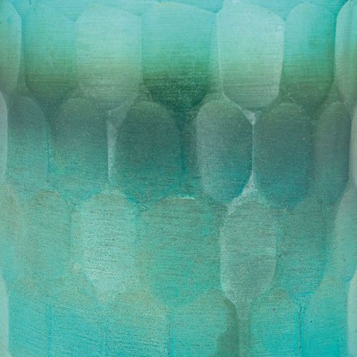 Photophore En Verre Mosaique Turquoise