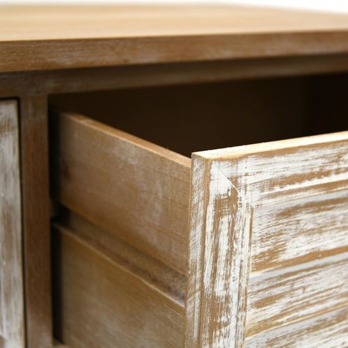 Commode En Bois Naturel Et Cérusé Ancenia